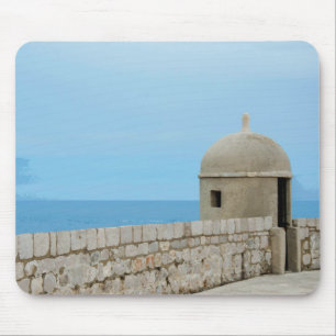Aquarellmalerei an der Stadtmauer von Dubrovnik Mousepad