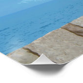 Aquarellmalerei an der Stadtmauer von Dubrovnik Poster (Ecke)