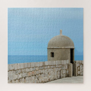 Aquarellmalerei an der Stadtmauer von Dubrovnik Puzzle