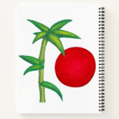 Aquarellmalerei asiatischer Sonnenbambus Notizblock (Rückseite)