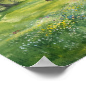 Aquarellmalerei auf Almen Poster (Ecke)