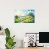 Aquarellmalerei auf Almen Poster (Heimbüro)