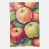 Aquarellmalerei auf Äpfeln Geschirrtuch (Vertikal)