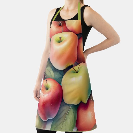 Aquarellmalerei auf Äpfeln Schürze (InSitu)