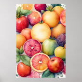 Aquarellmalerei auf Assorted Fruit II Poster (Vorne)