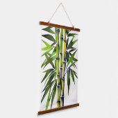 Aquarellmalerei auf Bambus Wandteppich Mit Holzrahmen (Gewinkelt)