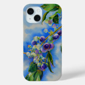 Aquarellmalerei auf Blaubeere Case-Mate iPhone Hülle (Rückseite)