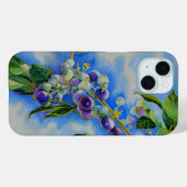 Aquarellmalerei auf Blaubeere Case-Mate iPhone Hülle (Rückseite (Horizontal))