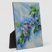 Aquarellmalerei auf Blaubeere Fotoplatte (Seite)