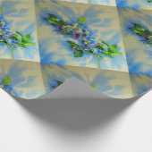 Aquarellmalerei auf Blaubeere Geschenkpapier (Ecke)