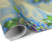 Aquarellmalerei auf Blaubeere Geschenkpapier (Rolleneckpunkt)