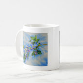 Aquarellmalerei auf Blaubeere Kaffeetasse (Vorderseite Links)