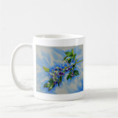 Aquarellmalerei auf Blaubeere Kaffeetasse (Links)