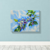 Aquarellmalerei auf Blaubeere Leinwanddruck (Insitu (Holzboden))