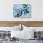 Aquarellmalerei auf Blaubeere Leinwanddruck (Insitu (Schlafzimmer))