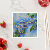 Aquarellmalerei auf Blaubeere Serviette (Beispiel)