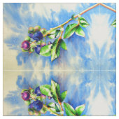 Aquarellmalerei auf Blaubeere Stoff (Nahaufnahme)