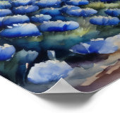 Aquarellmalerei auf Bluebonnet Landschaft Poster (Ecke)