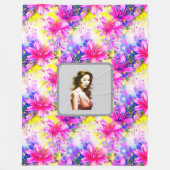 Aquarellmalerei auf Blume Fleecedecke (Vorderseite)
