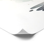 Aquarellmalerei auf Bonsai Tree in Pot Poster (Ecke)