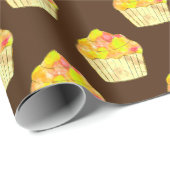 Aquarellmalerei auf Braun Geschenkpapier (Rolleneckpunkt)