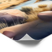 Aquarellmalerei auf dem Land Poster (Ecke)