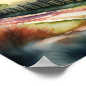 Aquarellmalerei auf dem Land Poster (Ecke)