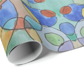 Aquarellmalerei auf farbenfrohe Kreise, Kinder Kun Geschenkpapier (Rolleneckpunkt)