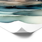 Aquarellmalerei auf Fischkorallen Poster (Ecke)