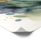 Aquarellmalerei auf Fischplash II Poster (Ecke)