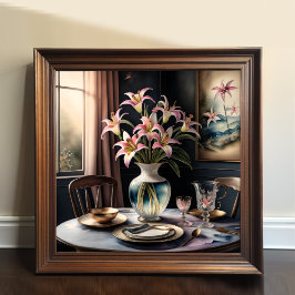 Aquarellmalerei auf formale Tablettenentleerung Li Poster