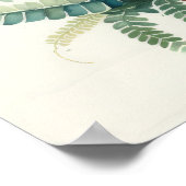 Aquarellmalerei auf gegossene Fern Poster (Ecke)