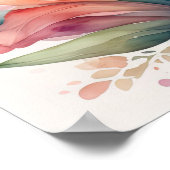 Aquarellmalerei auf Gladiolas VI Poster (Ecke)