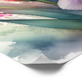 Aquarellmalerei auf Gladiolas VII Poster (Ecke)