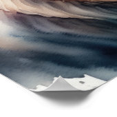 Aquarellmalerei auf große Hornschaf Poster (Ecke)