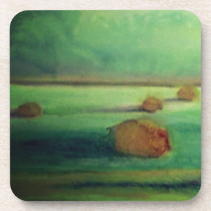 Aquarellmalerei auf grüne Wiese Untersetzer