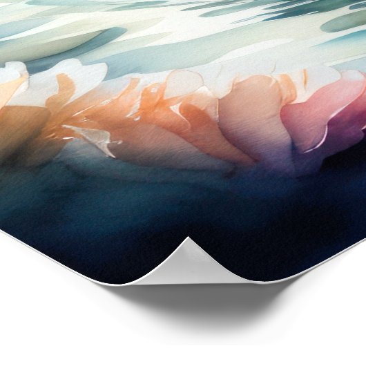 Aquarellmalerei auf Koi-Fisch II Poster (Ecke)