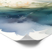 Aquarellmalerei auf Koi Fisch Poster (Ecke)