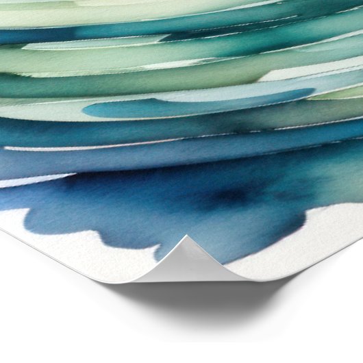 Aquarellmalerei auf Koi Fisch V Poster (Ecke)