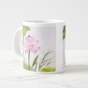 Aquarellmalerei auf Lotus Blume 2 Jumbo-Tasse
