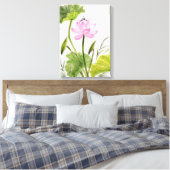 Aquarellmalerei auf Lotus Blume 2 Leinwanddruck (Insitu (Schlafzimmer))