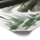 Aquarellmalerei auf Lotus Blume 2 Poster (Ecke)