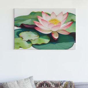 Aquarellmalerei auf Lotus-Blume Poster