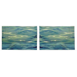 Aquarellmalerei auf Meereswellen Kissenbezug