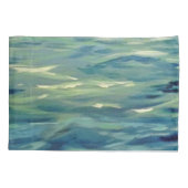 Aquarellmalerei auf Meereswellen Kissenbezug (Rückseite-Links)