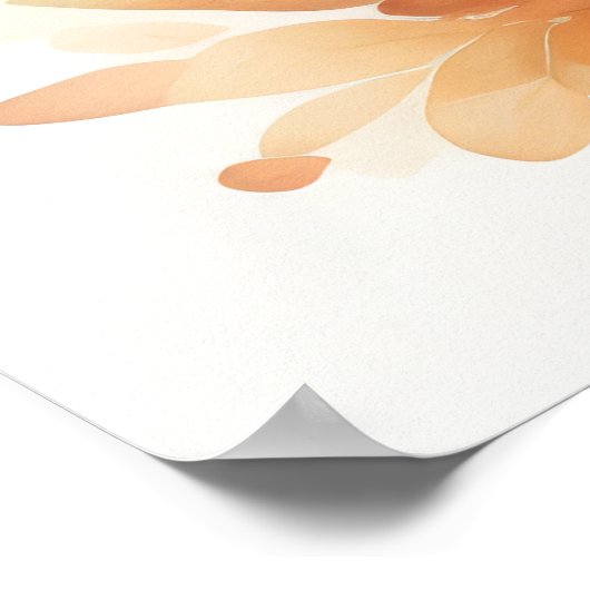 Aquarellmalerei auf Palme Tree in Pot Poster (Ecke)