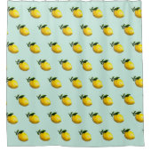 Aquarellmalerei auf Pastellfrucht Duschvorhang (Vorderseite)