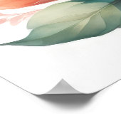 Aquarellmalerei auf Peonies IX Poster (Ecke)