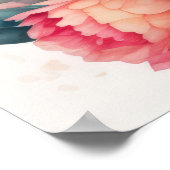 Aquarellmalerei auf Peonies V Poster (Ecke)