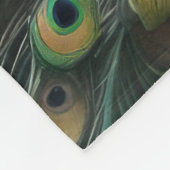 Aquarellmalerei auf Pfau und Schloss Fleecedecke (Ecke)